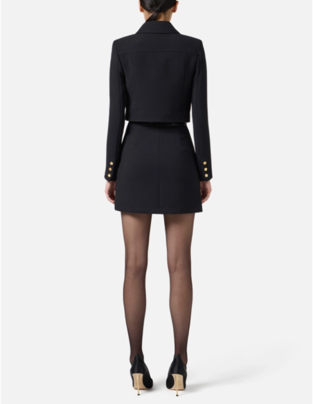 Blouson noir habillé