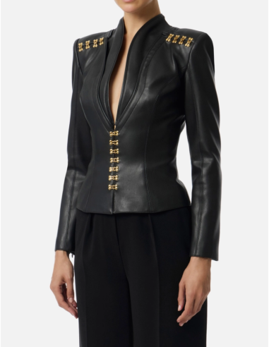 Veste en éco cuir pour femme