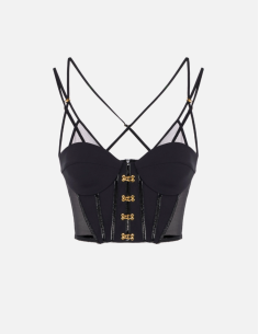 ELISABETTA FRANCHI Corset en Néoprène Noir - TO040