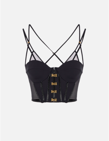 ELISABETTA FRANCHI Corset en Néoprène Noir - TO040