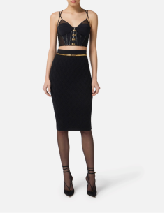ELISABETTA FRANCHI Corset en Néoprène Noir - TO040 2