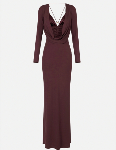ELISABETTA FRANCHI Robe Red Carpet  Merlot - ABR03