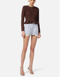 ELISABETTA FRANCHI Gilet en Maille Marron  - MK07S 2