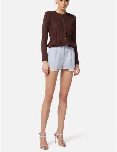 ELISABETTA FRANCHI Gilet en Maille Marron  - MK07S