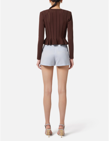 ELISABETTA FRANCHI Gilet en Maille Marron  - MK07S