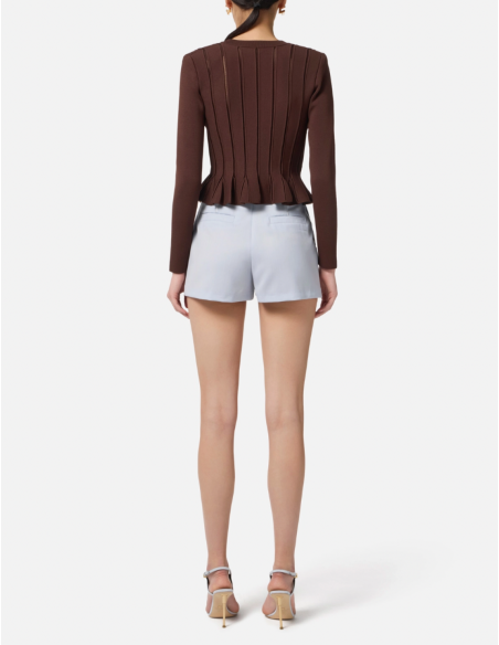 ELISABETTA FRANCHI Gilet en Maille Marron  - MK07S