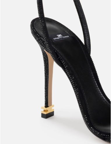 sandales talon strass