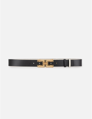 ceinture reversible noir blanc femme