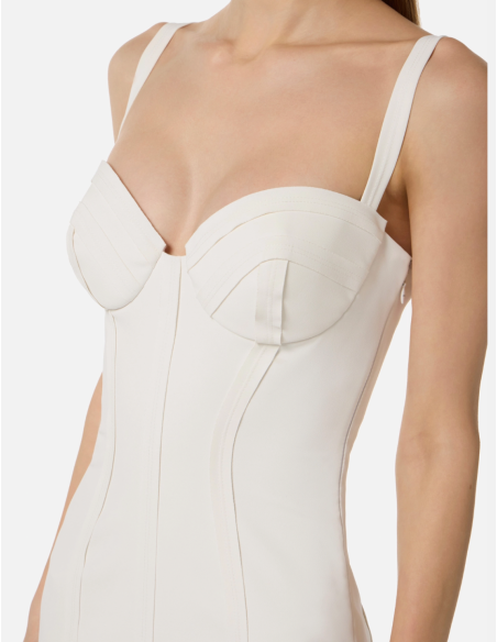 Chic corset inspired crepe dress