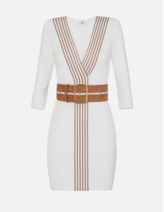 Cotton gabardine dress with large pockets