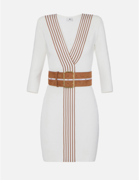 Cotton gabardine dress with large pockets