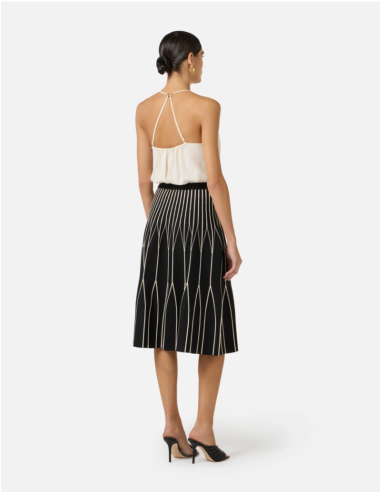 Lightweight georgette bodysuit refined silhouette