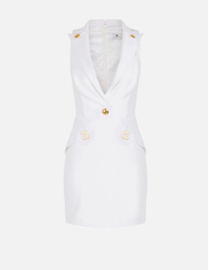 Double stretch crepe mini dress elegant