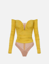 Body jersey crêpe léger drapés sophistiqués
