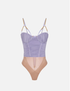 Jersey lilac bodysuit elisabetta franchi