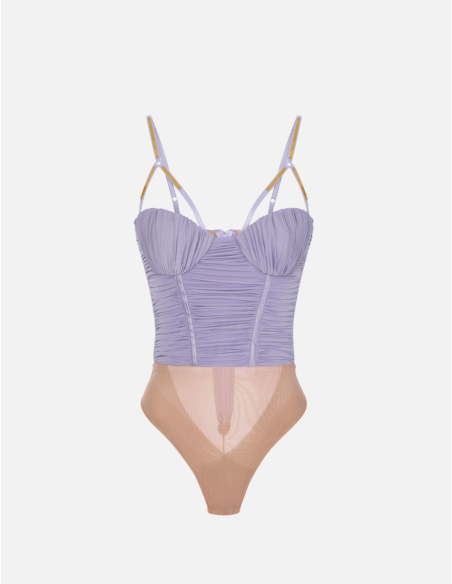 Jersey lilac bodysuit elisabetta franchi