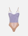 Jersey lilac bodysuit elisabetta franchi