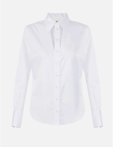 Cotton shirt long sleeves slim fit