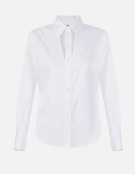 Cotton shirt long sleeves slim fit