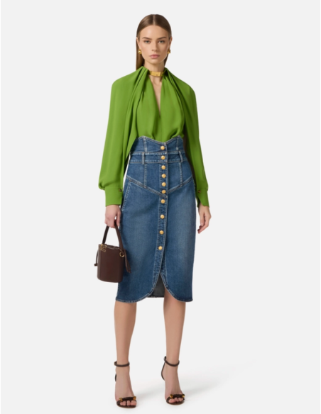 Cape style sleeves refined blouse