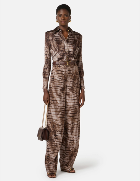 elisabetta franchi alligator print shirt