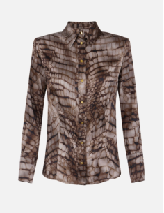 Chemise satin imprimé alligator elisabetta franchi