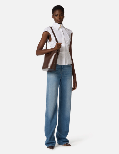 White cotton shirt elisabetta franchi