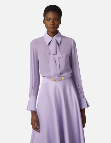 Georgette crepe shirt sash belt elegant