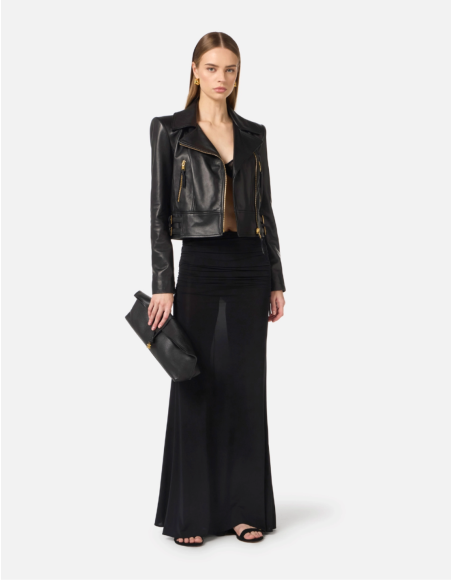 Leather jacket elisabetta franchi online