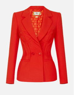 elisabetta franchi red blazer new