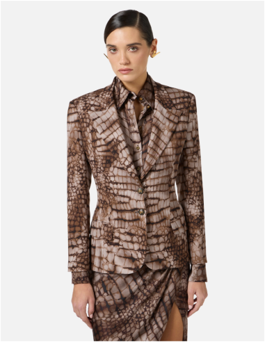 elisabetta franchi print blazer online