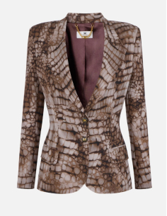animal print elisabetta franchi blazer