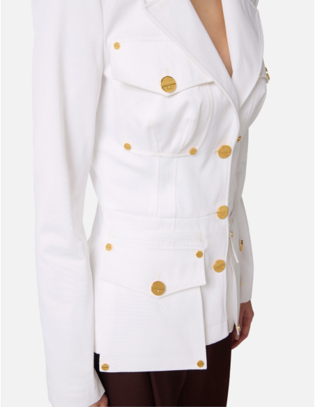 Elisabetta Franchi cotton gabardine jacket