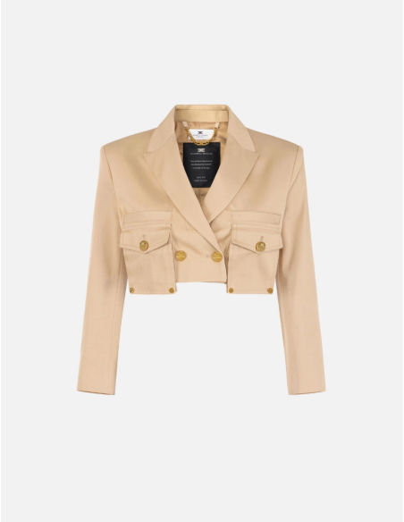 veste courte camel luxe pour femme