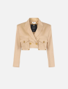 elisabetta franchi camel cropped jacket