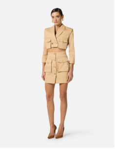 veste courte camel luxe pour femme 2