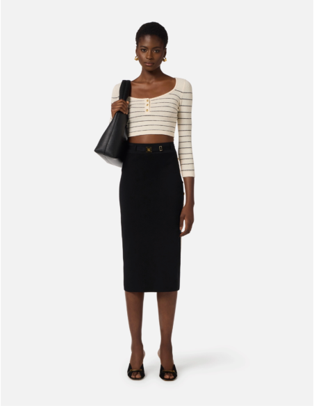 Elisabetta Franchi black sheath skirt