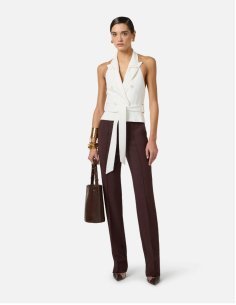 gilet à nouer blanc luxe femme 2