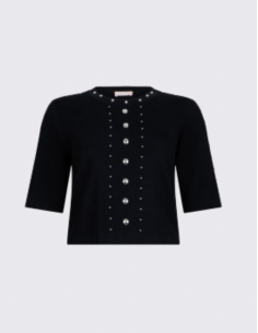 Liu Jo Knit top studs black fashion detail 2
