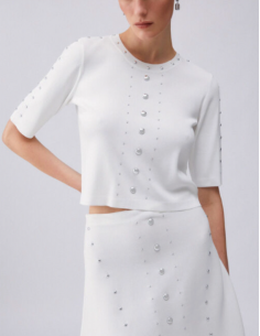 Top maille Liu Jo clous métalliques tendance