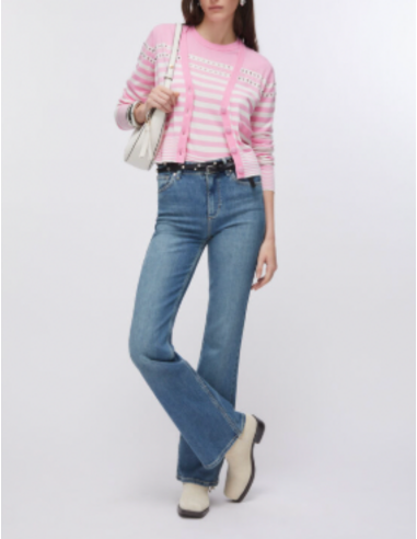 Cardigan Liu Jo maille rayures chic