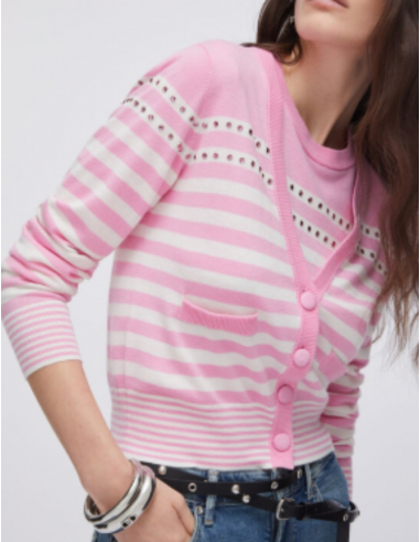 Women’s striped cardigan fashion piece