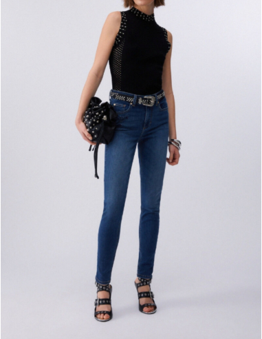 Liu Jo denim embroidery stylish outfit