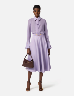 Elisabetta Franchi Lilac Midi Skirt 2