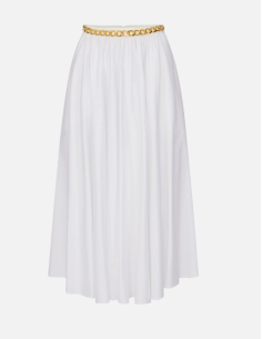 Elisabetta Franchi White Midi Skirt
