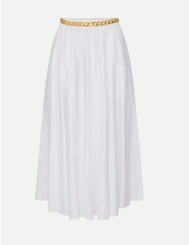 Elisabetta Franchi White Midi Skirt