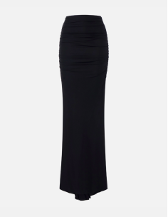 Elisabetta Franchi Black Long Draped Skirt