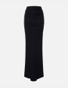 Elisabetta Franchi Black Long Draped Skirt