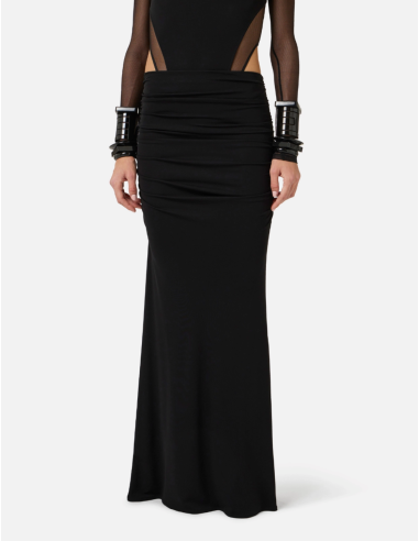 Elisabetta Franchi Black Draped Skirt