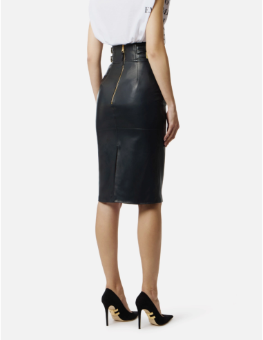 Elisabetta Franchi High-Waisted Leather Skirt